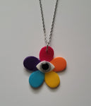 Rainbow Flower Eye Necklace