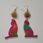 Cat Sunburst Earrings