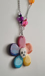 Rainbow Skull Flower Jewelry