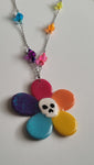 Rainbow Skull Flower Jewelry