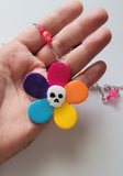 Rainbow Skull Flower Jewelry