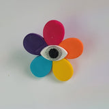 Rainbow Eye Flower Pins