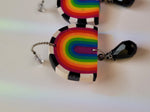 B/W Rainbow Crystal Earrings