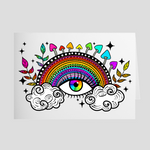 Rainbow Eye Art Greeting Card