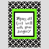 Hoping All Goes Well With Your Surgery Greeting Card