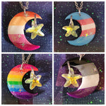 Crystal Pride Moon Necklace
