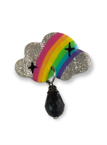 Holographic Rainbow Cloud Pins
