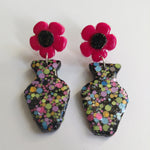 Confetti Flower Vase Earrings