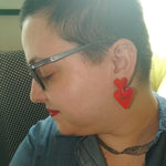 Double Heart Pronoun Earrings