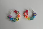 Rainbow Charm Hoops