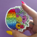 Blossoming Brain Rainbow Pride Sticker