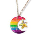 Crystal Pride Moon Necklace