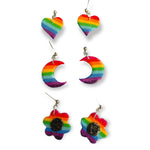 Dangly Rainbow Charm Earrings