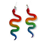 Pride Rainbow Snake Earrings