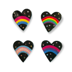 LGBTQ+ Sparkle Heart Pride Barrettes