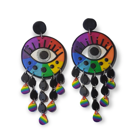 Color Wheel LGBTQ Rainbow Earrings