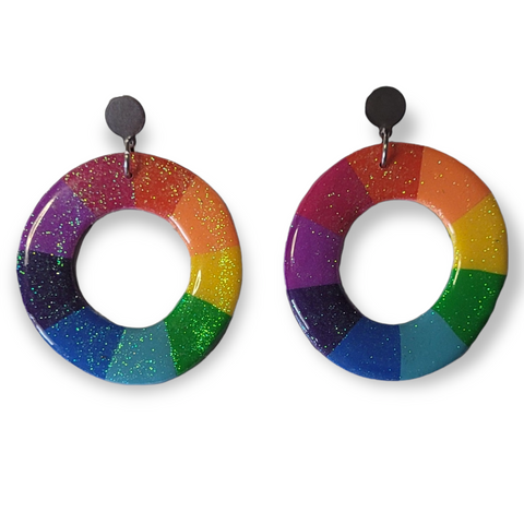 Pride Colorwheel Rainbow Earrings