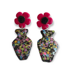 Confetti Flower Vase Earrings