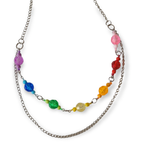 Beaded Rainbow Chain Necklace