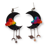 Cloudy Checkered Crescent Moons