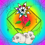 Rainbow Eye Flower Art Print