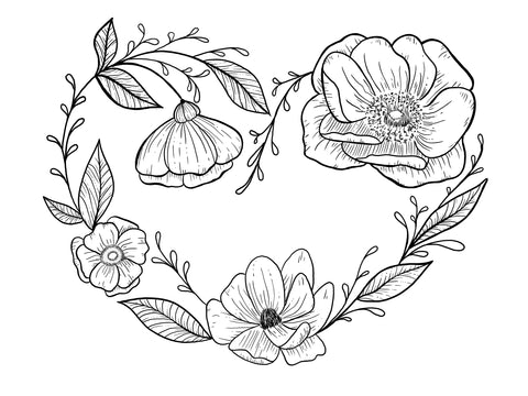 Floral Heart Art Print