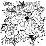 Floral Moth Art Print