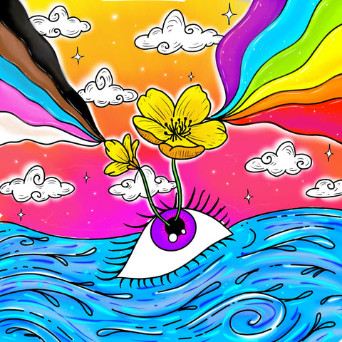 Queer Pride Oceanscape Art Print
