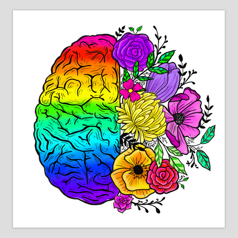Blossoming Brain Greeting Card