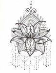 Lotus Chandelier Illustration