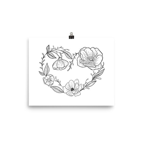 Floral Heart Art Print